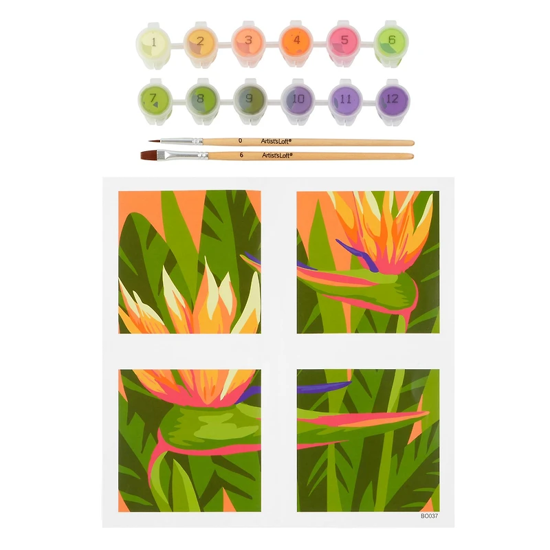 Birds of Paradise Paint-by-Number Gallery Mini Kit by Artist's Loft®