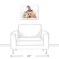 Pastel Jack-O-Lantern Still Life Canvas Wall Art