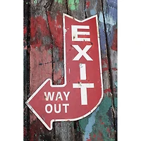 Hello Honey® Exit, Way Out Metal Plaque