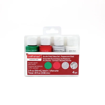 Peppermint Plaid Acrylic Paint Value Set by Craft Smart®