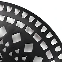 17" Black Rustic Metal Medallion Sculpture