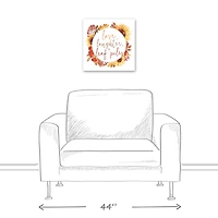 Love Laughter Leaf Piles Canvas Wall Art