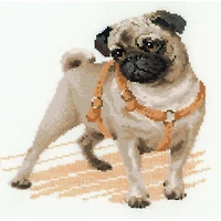 RIOLIS Pug Dog Counted Cross Stitch Kit