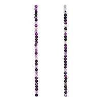 Purple Matte Agate Round Beads by Bead Landing
