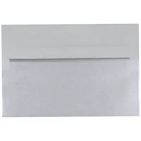 JAM Paper Silver Stardream A8 Metallic Invitation Envelopes, 50ct.