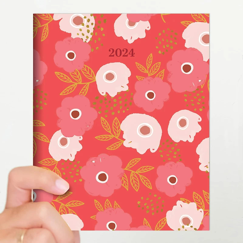 TF Publishing Medium 2024 Poppies Monthly Planner