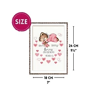 RIOLIS Girls Birth Announcement Counted Cross Stitch Kit R1123