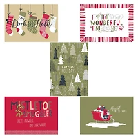 JAM Paper Rustic Season's Greetings Assorted Christmas Cards Set, 24ct.