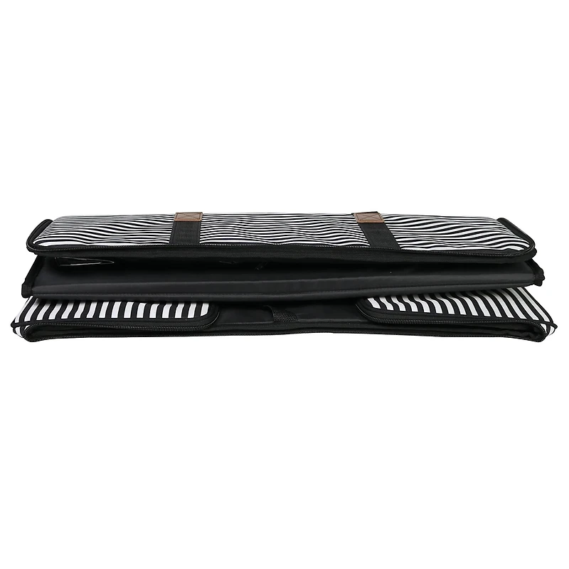 Everything Mary Black & White Stripes Die-Cut Machine Carrying Case