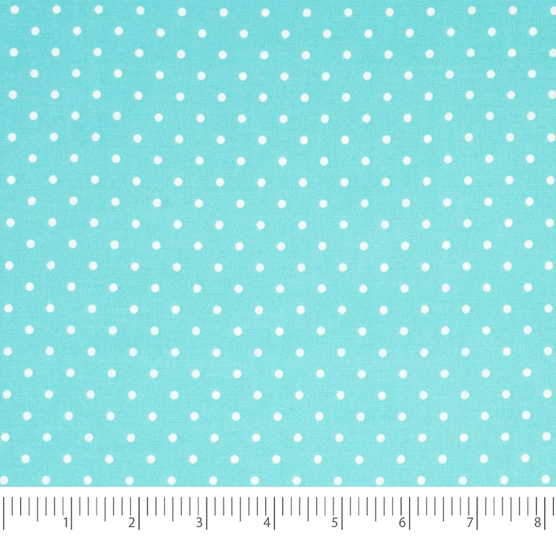 SINGER® Aqua Polka Dot Cotton Fabric