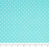 SINGER® Aqua Polka Dot Cotton Fabric