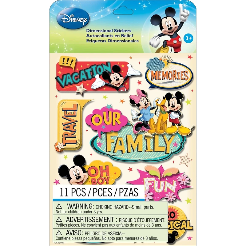 Disney Dimensional Stickers-Mickey Family