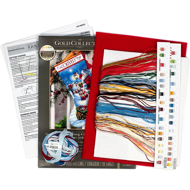 Dimensions® Gold Collection® Holiday Glow Stocking Counted Cross Stitch Kit