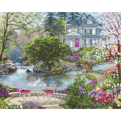 Luca-S Waterside Tea Counted Cross Stitch Kit