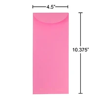 JAM Paper 4.5" x 10.375" Ultra Pink Policy Envelopes, 25ct.