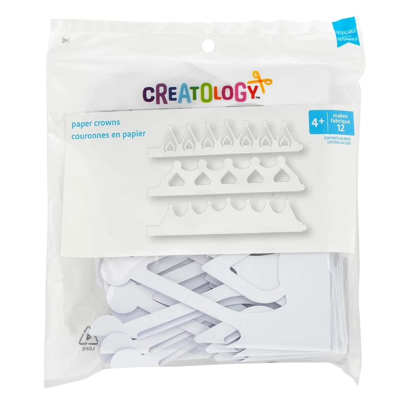 23.5" White Paper Crowns, 12ct. by Creatology™