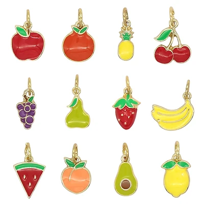 Enamel Fruits Charm Mix by Bead Landing™
