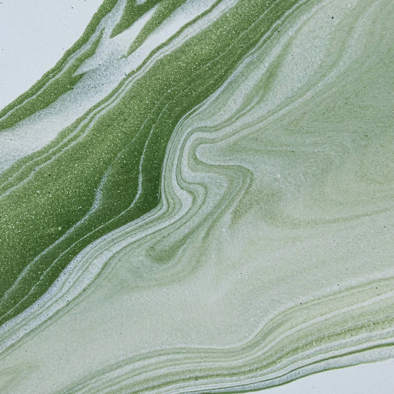 Hello Honey® 13.25" Green & White Marbled Enameled Serving Plate