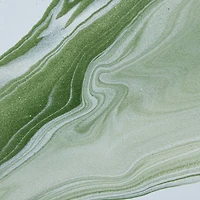 Hello Honey® 13.25" Green & White Marbled Enameled Serving Plate