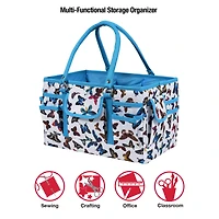 SINGER® Butterfly Print Collapsible Sewing Storage Tote Caddy