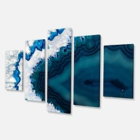 Designart - Blue Brazilian Geode - Contemporary Canvas Wall Art Print