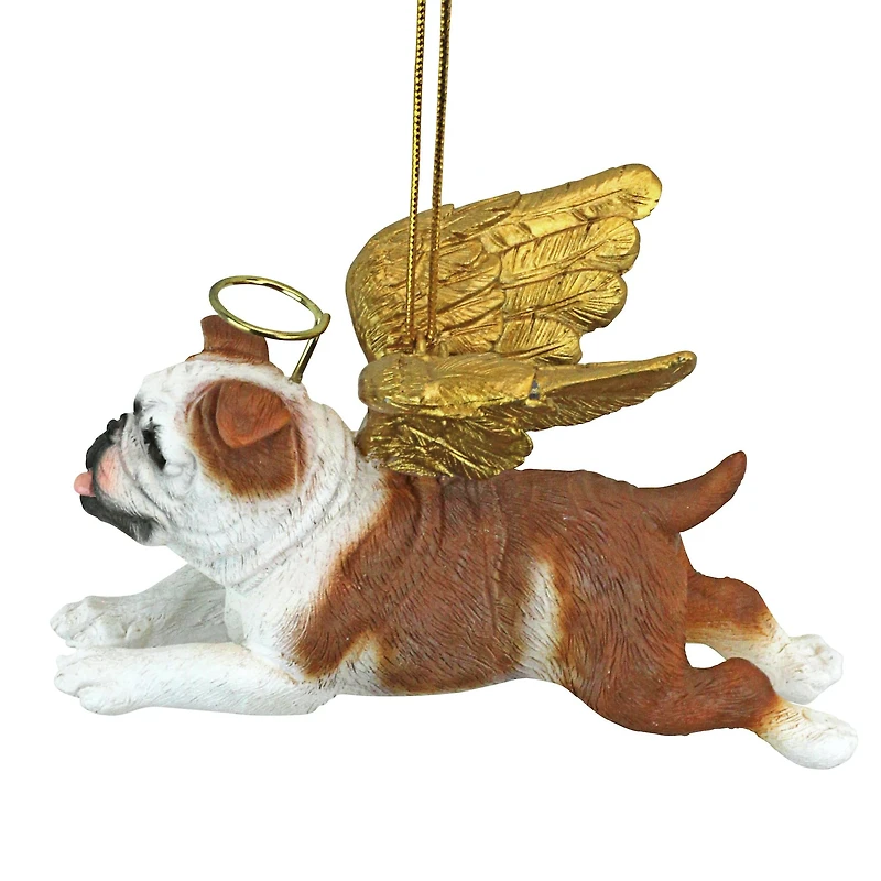 Design Toscano Honor the Pooch Bulldog Angel Ornament