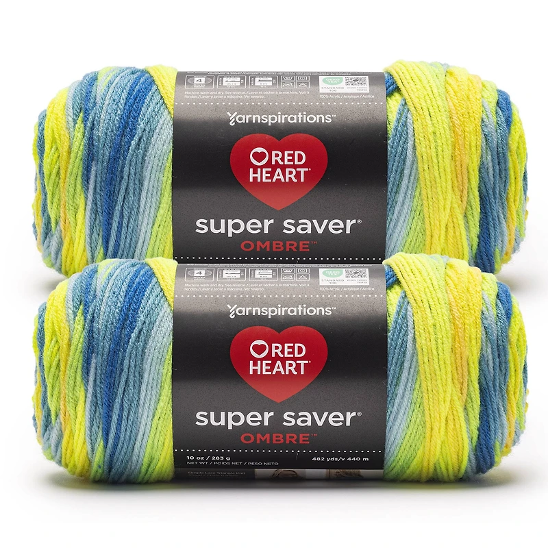 2 Pack Red Heart® Super Saver Ombre™ Yarn