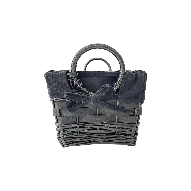 Black Velvet Lined Willow Basket by Ashland