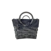 Black Velvet Lined Willow Basket by Ashland