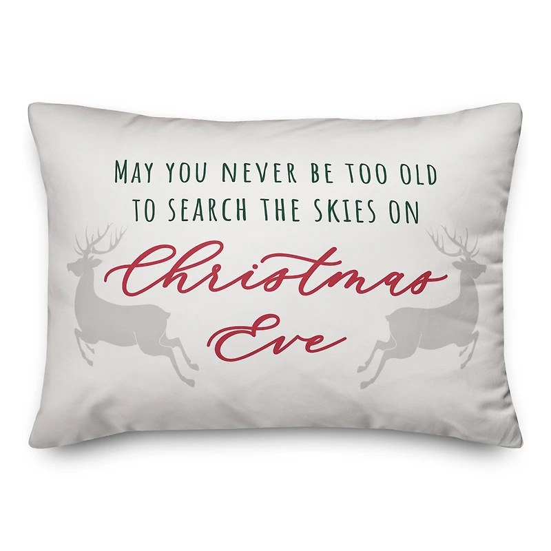 Look to the Skies on Christmas Eve 20" x 14" Spun Poly Pillow