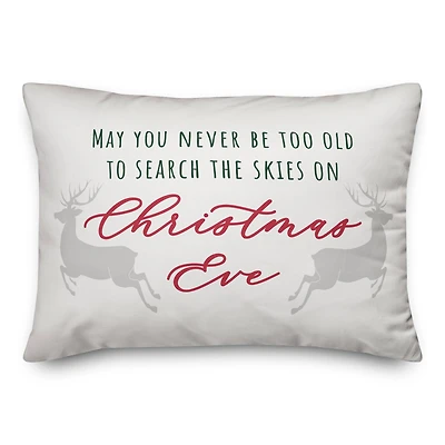 Look to the Skies on Christmas Eve 20" x 14" Spun Poly Pillow