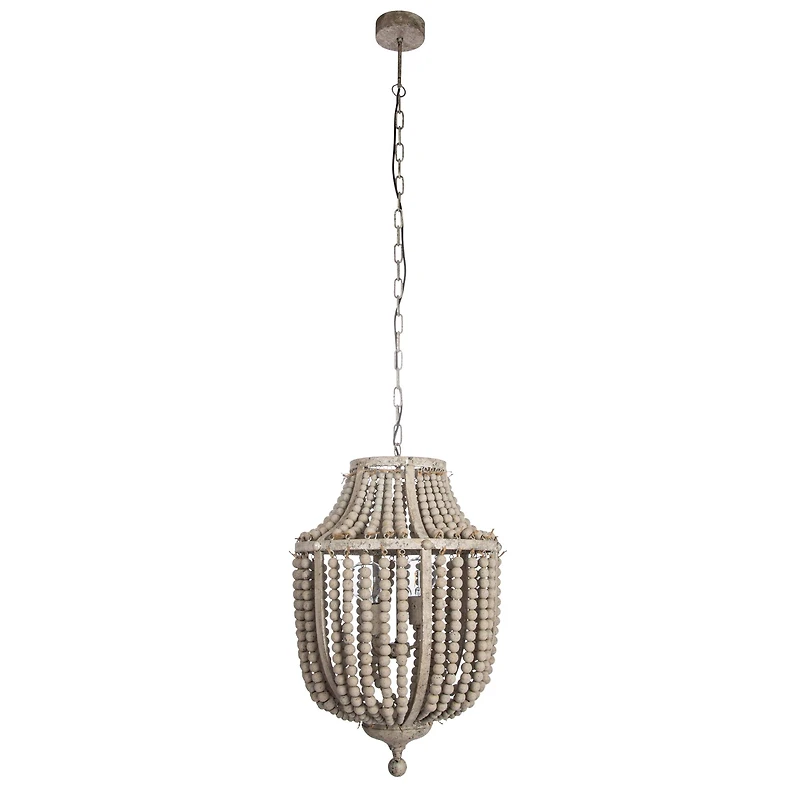 Hello Honey® Metal Chandelier with Wood Beads