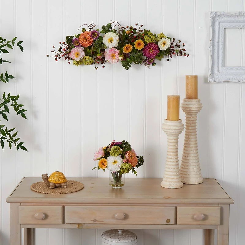 2.8ft. Mixed Peony Centerpiece Arrangement