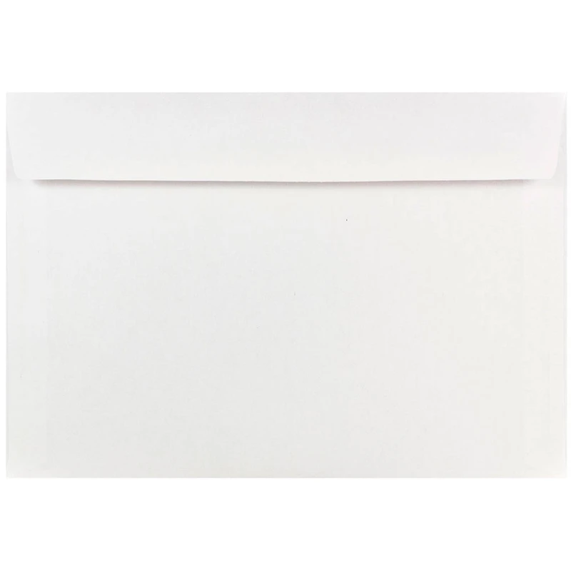 JAM Paper 7" x 10" White Booklet Commercial Envelopes, 50ct.
