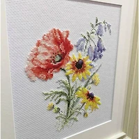 Alisa Bouquet With Poppy Cross Stitch Kit