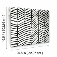 RoomMates Cat Coquillette Herringbone Peel & Stick Wallpaper