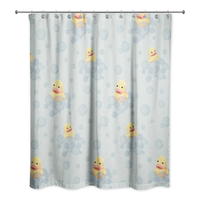 74" Rubber Duckies Shower Curtain