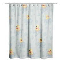 74" Rubber Duckies Shower Curtain