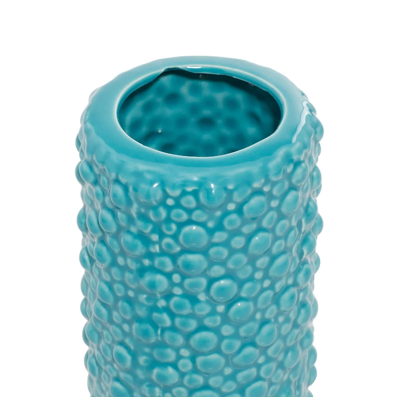 Blue Stoneware Modern Vase Set