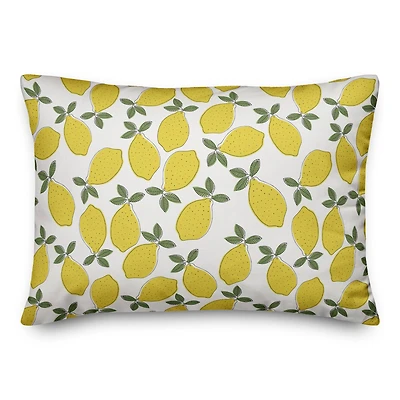Fun Lemon Pattern 14" x 20" Throw Pillow