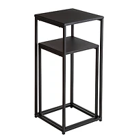 Honey Can Do Square Black Side Tables Set