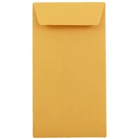 JAM Paper 3.5" x 6.5" Brown Kraft Recycled Coin Business Envelopes, 100ct.