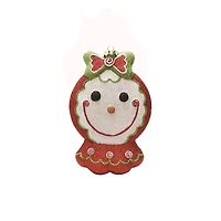 8.5" Glittered  Red & Green Shatterproof Gingerbread Girl Christmas Ornament