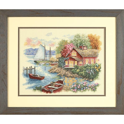 Dimensions® Peaceful Lake House Counted Cross Stitch Kit
