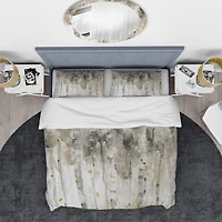 Designart 'The Modern Grey Forest IV' Glam Bedding Set