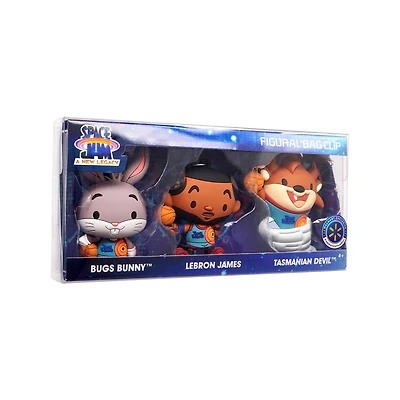 Looney Tunes Space Jam: A New Legacy Bugs Bunny, Tasmanian Devil & Lebron James Figural Bag Clips