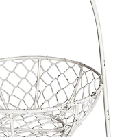 DII® Antique White Chicken Wire Tiered Stand