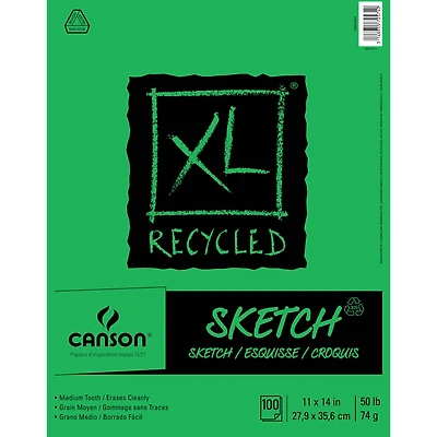 6 Pack: Canson® XL® Recycled Sketch Pad, 11" x 14"