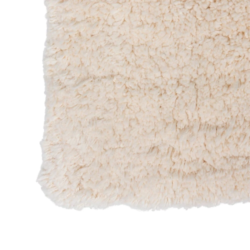 Hello Honey® 40" x 27" White & Black Cotton Tufted Nudie Bath Mat