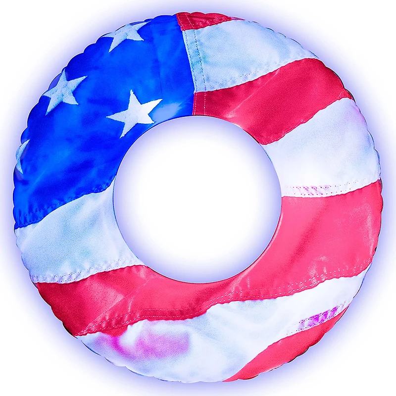 PoolCandy RealPrint® Illuminated LED Stars & Stripes Large Pool Tube